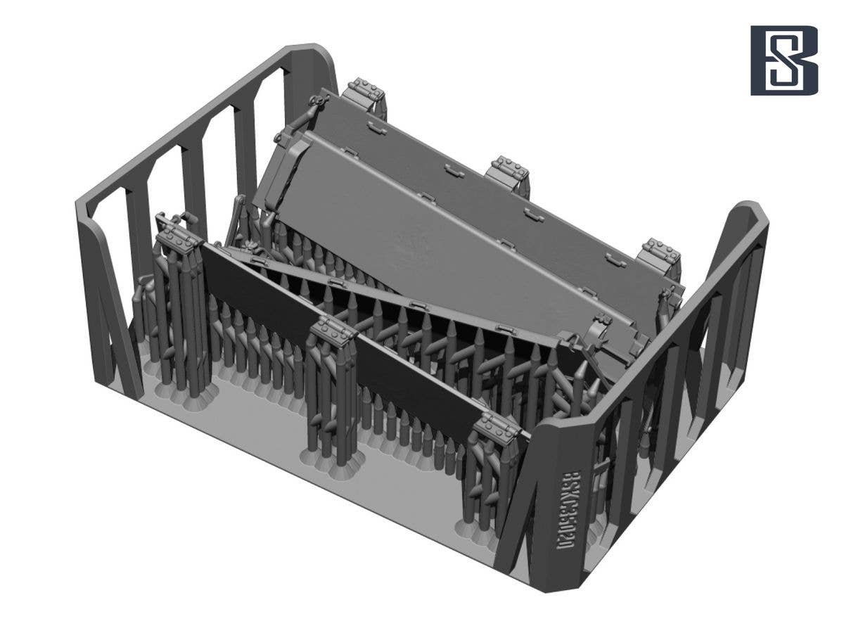 1/35 WWII アメリカ M4A3シャーマン中戦車 荷物ラック/予備履帯ホルダーセット(2両分入)