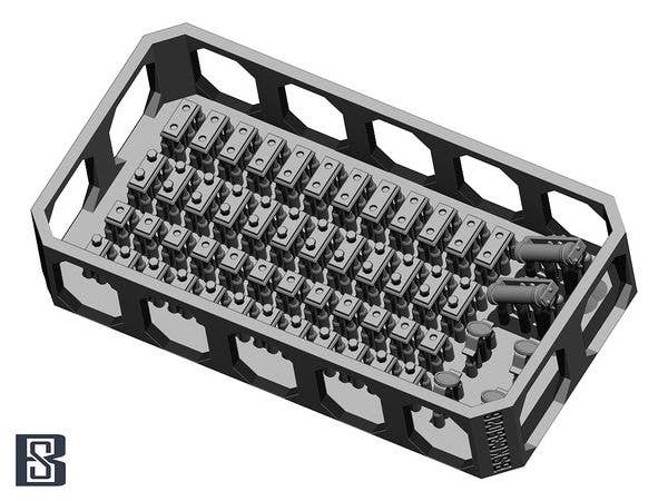 1/35 WWII ドイツ キングタイガー/ヤークトタイガー サイドスカートブラケット/車間表示灯/反射灯セット(2両分入)