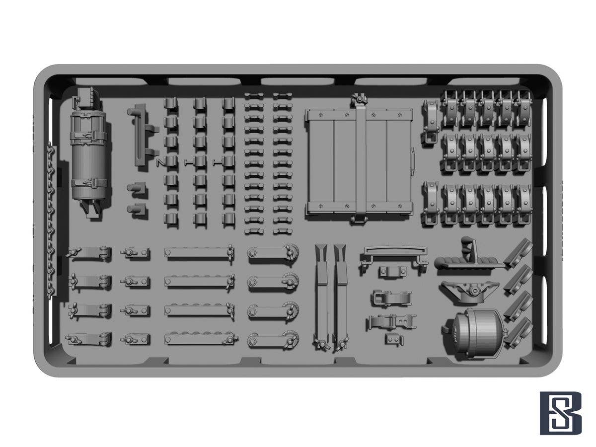 1/35 WWII ドイツ ヤークトタイガー駆逐戦車用ディテールセット(対空機銃架付)