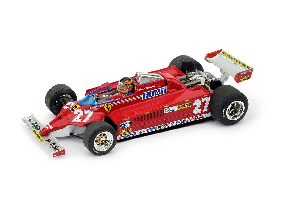 1/43 フェラーリ 126CK ターボ 1981年モンテカルロGP優勝 #27 G. Villeneuve ドライバーフィギュア付
