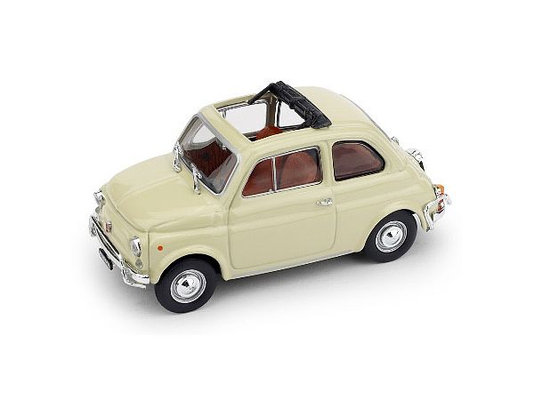 1/43 フィアット 500L 1968-1972 オープン アンティークアイボリー/ブラウンインテリア