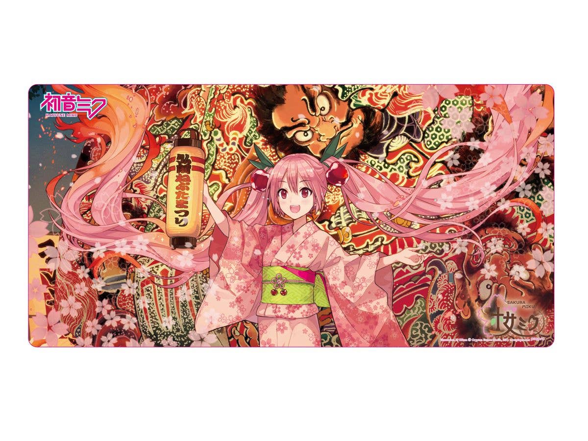 弘前ねぷたまつり x 桜ミク: プレイマット ill.by iXima