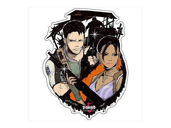 CAPCOM x B-SIDE LABELステッカー バイオハザード クリス & シェバ