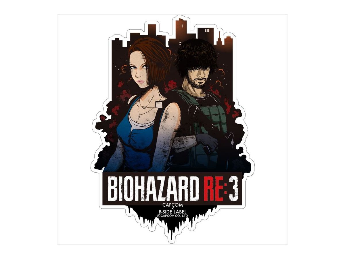 CAPCOM x B-SIDE LABELステッカー バイオハザード RE:3 ジル&カルロス