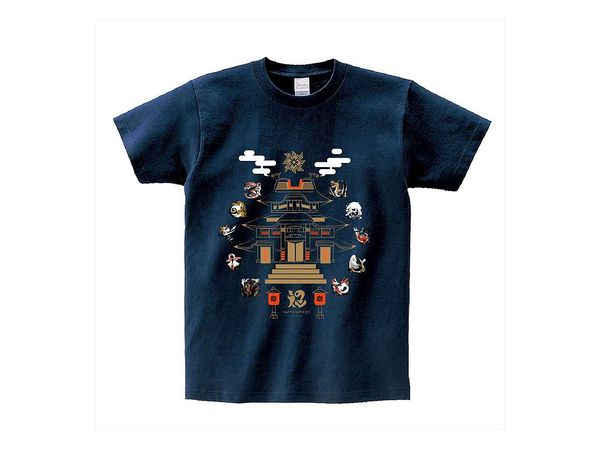 モンスターハンターライズ モンスターアイコンTシャツ 紺 S