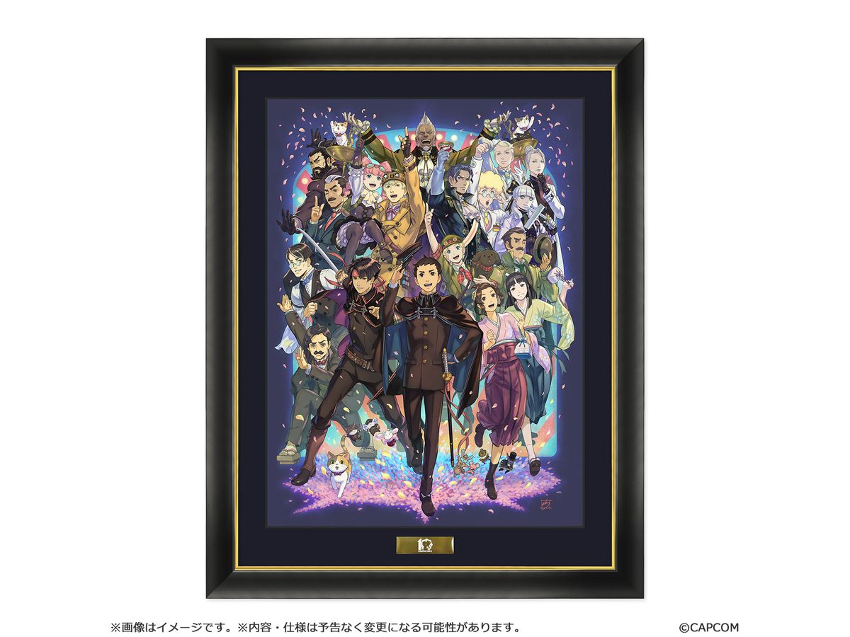 大逆転裁判-拾周年万華ノ宴- 額装付きキャラファイングラフ