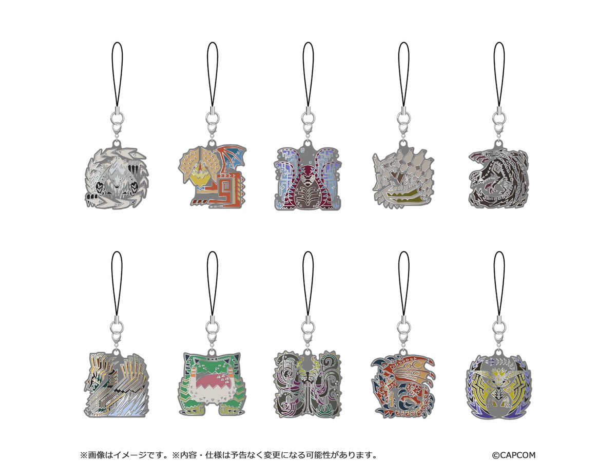モンスターハンターワイルズ モンスターアイコン メタルキーホルダー 1Box 10pcs