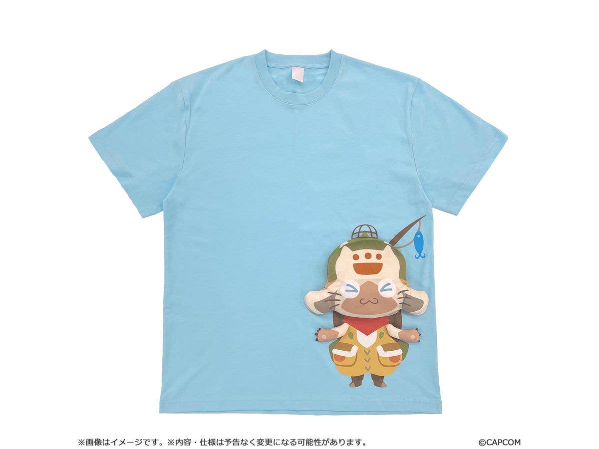 モンスターハンターワイルズ 飛び出すTシャツ オトモアイルー XL