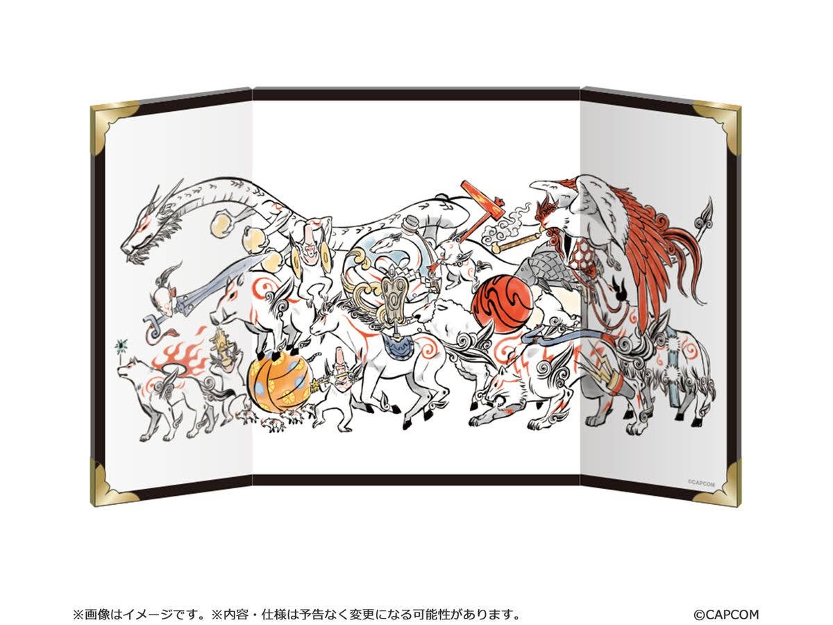 [大神 20周年記念 復刻アート企画] ミニ屏風 筆神大行進 -大神 10周年より-
