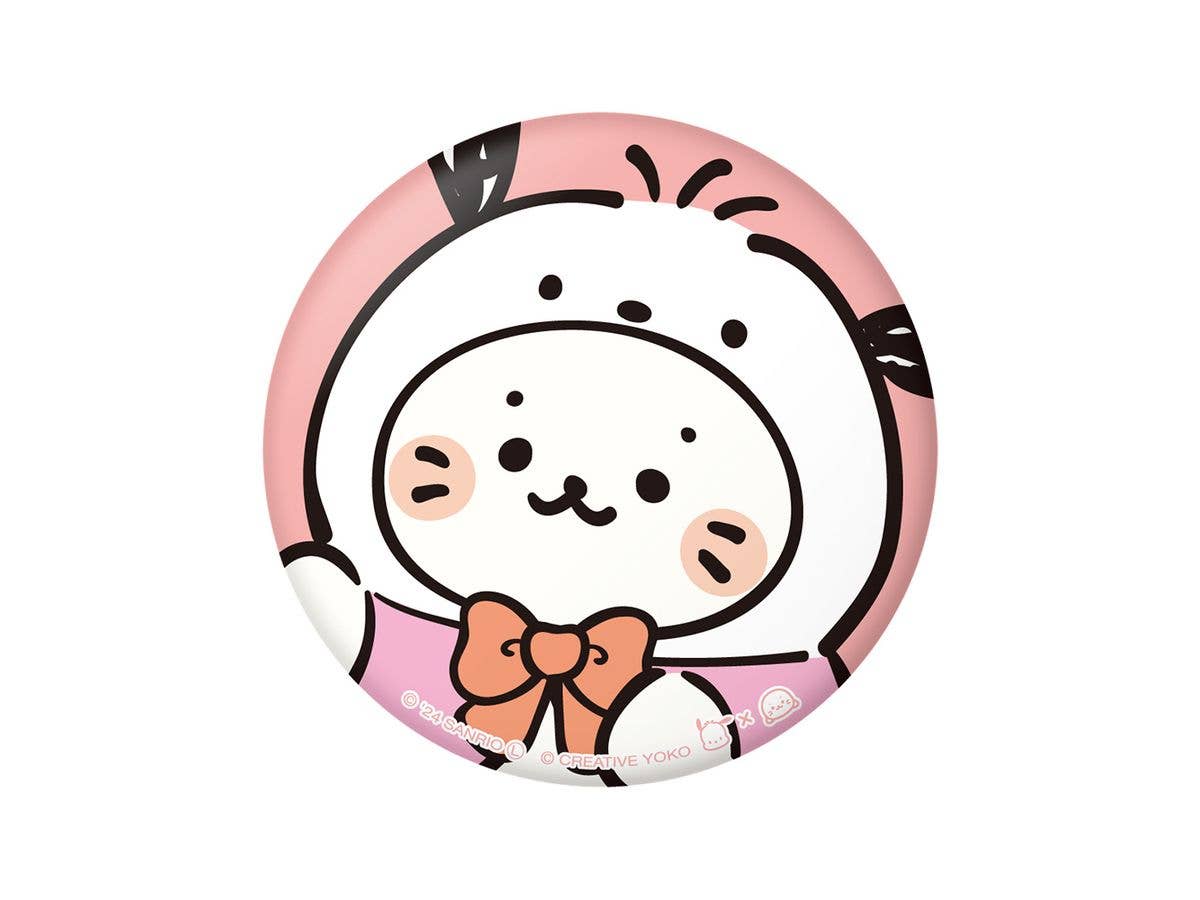 しろたん x はぴだんぶい: ぷにぷに缶バッジ / しろたん x ポチャッコ