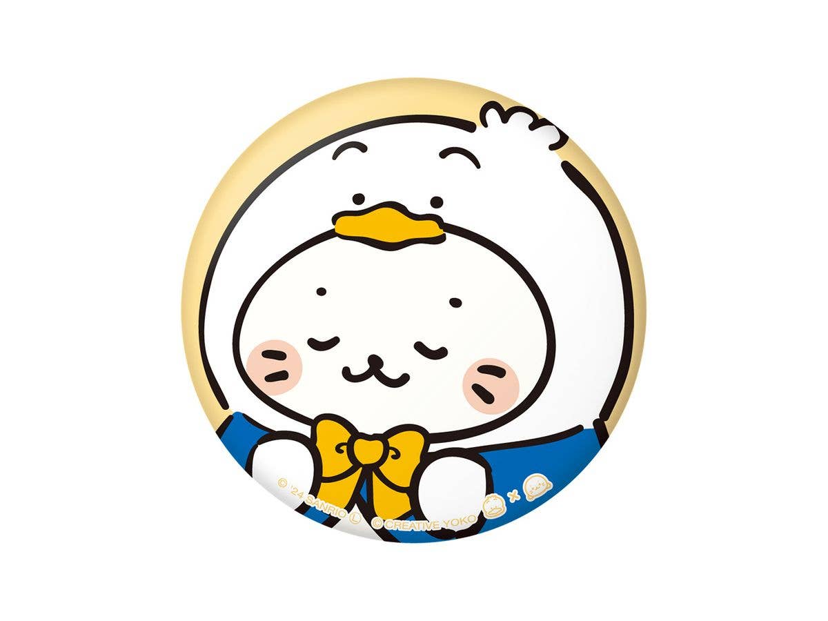 しろたん x はぴだんぶい: ぷにぷに缶バッジ / しろたん x あひるのペックル