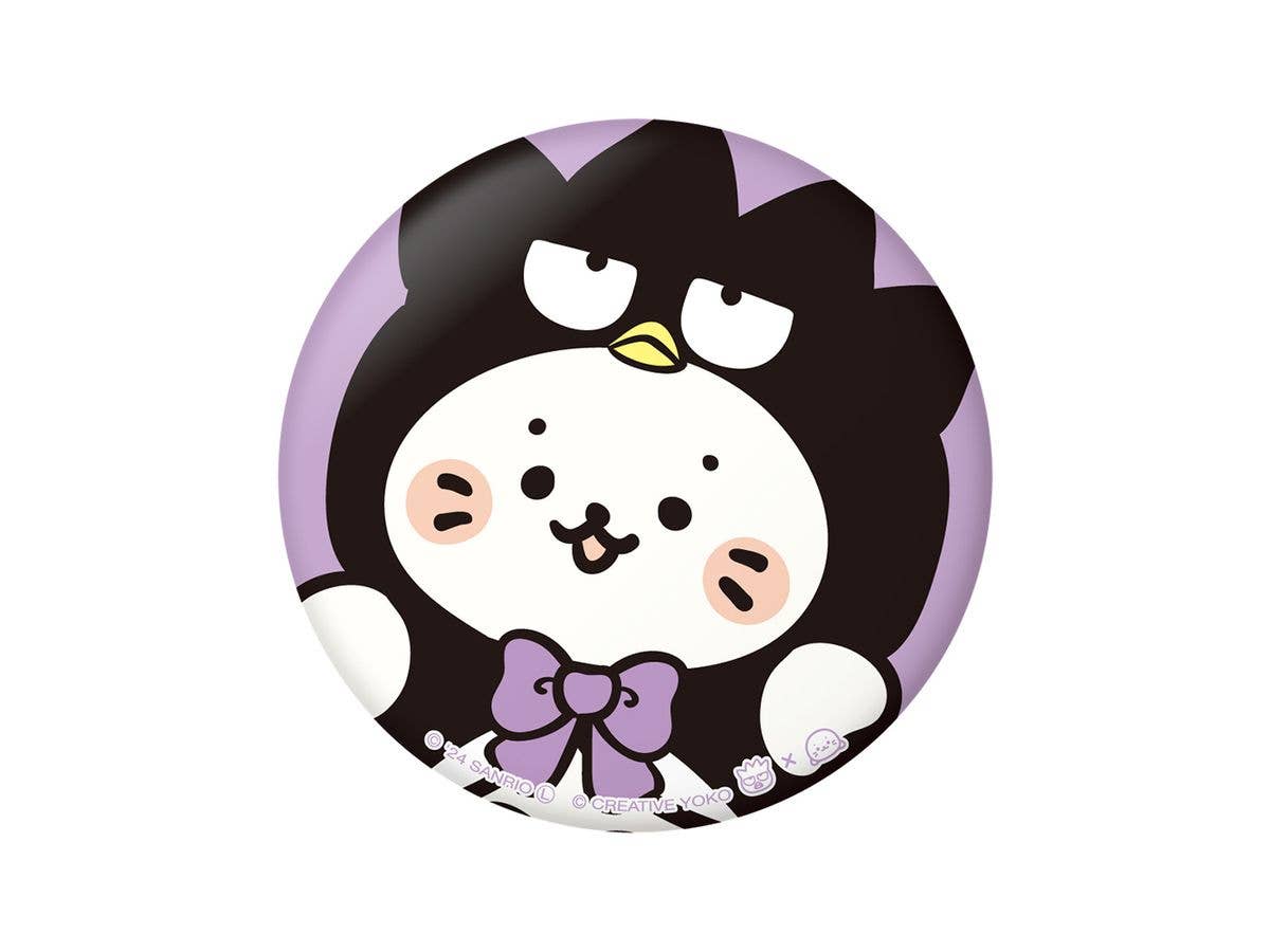 しろたん x はぴだんぶい: ぷにぷに缶バッジ / しろたん x バッドばつ丸