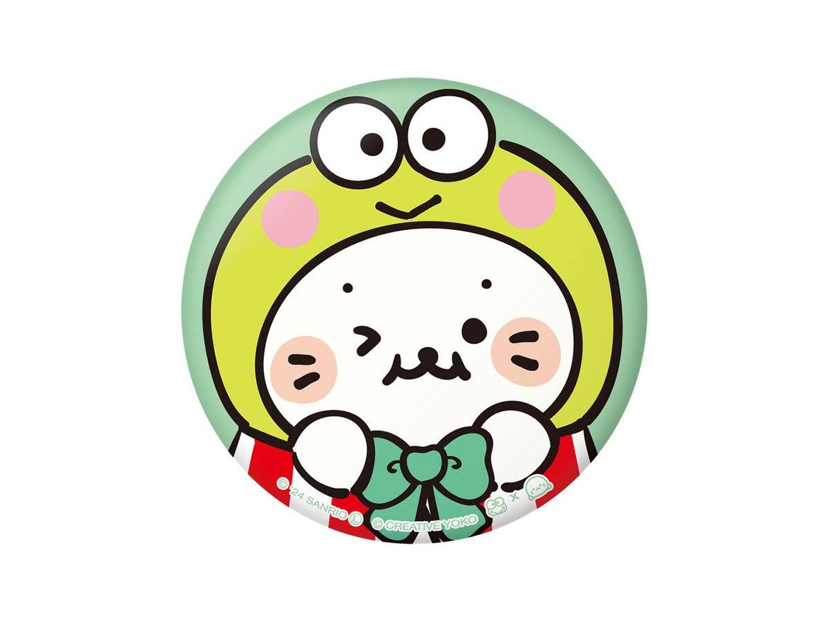 しろたん x はぴだんぶい: ぷにぷに缶バッジ / しろたん x けろけろけろっぴ