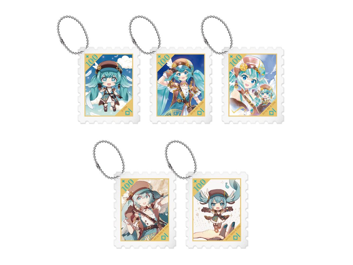 初音ミク: ねんどろいど 100番記念展示会 トレーディングアクリルキーホルダー 1Box 5pcs