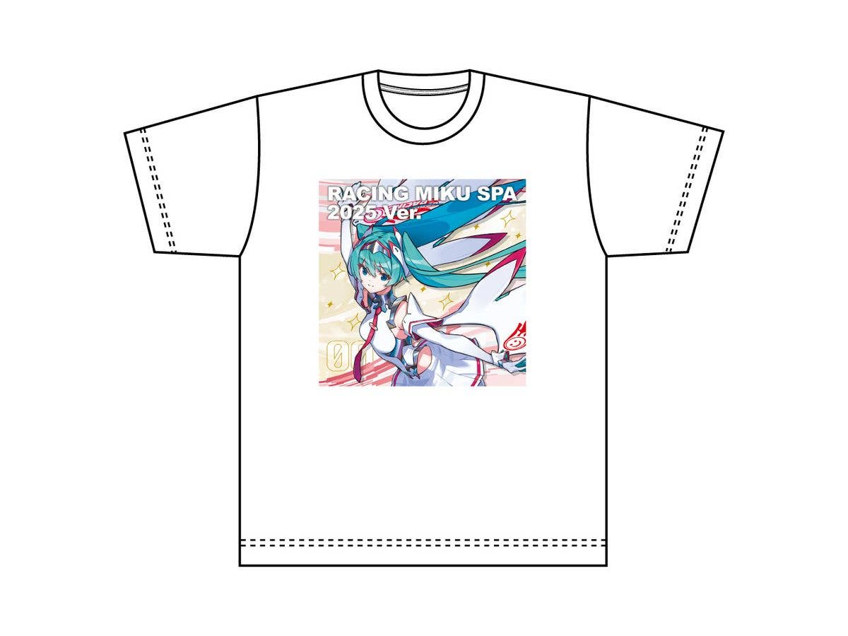 初音ミク GTプロジェクト: レーシングVer.SPA 2025応援Ver. Tシャツ (XLサイズ)