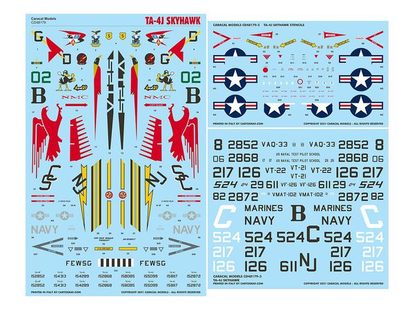 1/48 アメリカ海軍 TA-4J スカイホーク用デカール パート2
