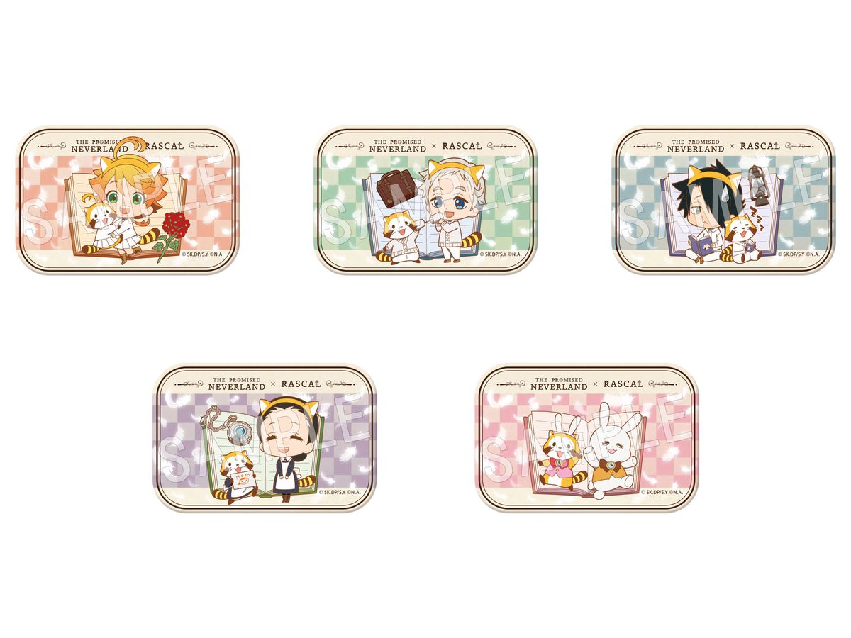 約束のネバーランドxラスカル: トレーディングスクエア缶バッジ 1Box 5pcs