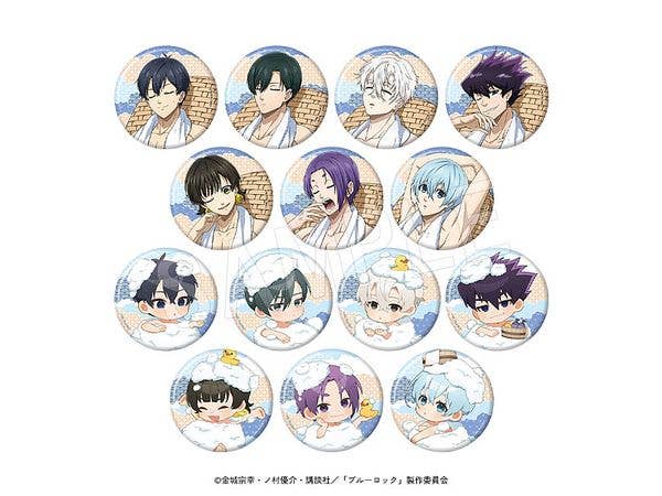 ブルーロック トレーディング和紙風缶バッジ お風呂ver. 1Box 14pcs