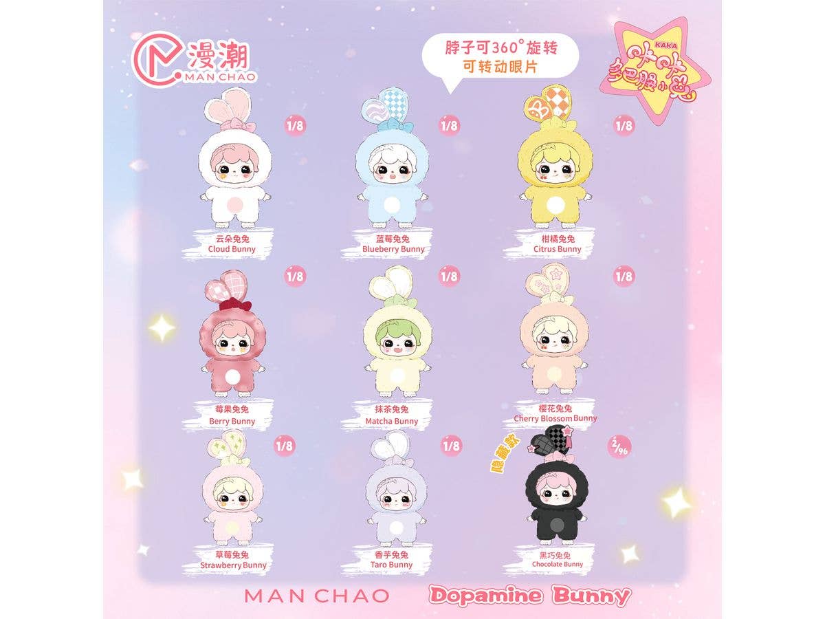 カカドーパミンうさぎぬいぐるみシリーズ 1Box 8pcs