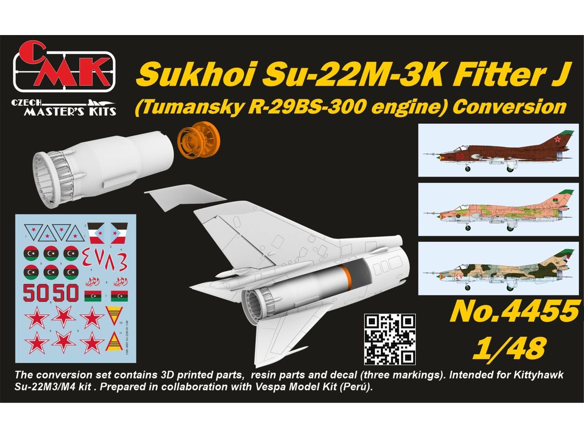 1/48 スホーイ Su-22M-3K フィッターJ (R-29-BS300エンジン搭載) 改造セット (キティーホーク用)