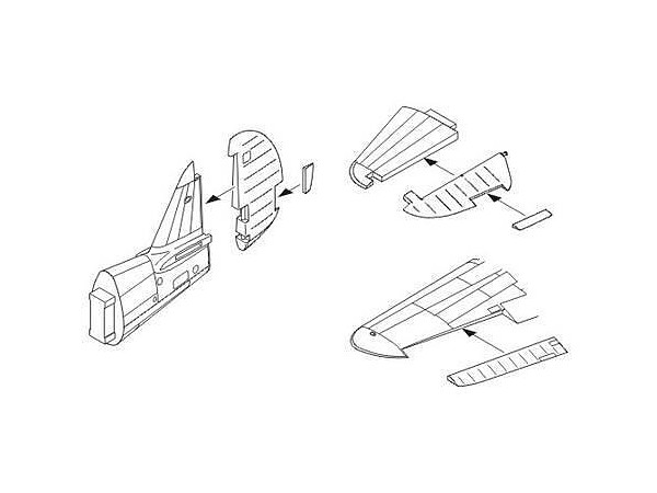 1/32 P-40E/K/M/Nコントロールサーフェイス (ハセガワ用)