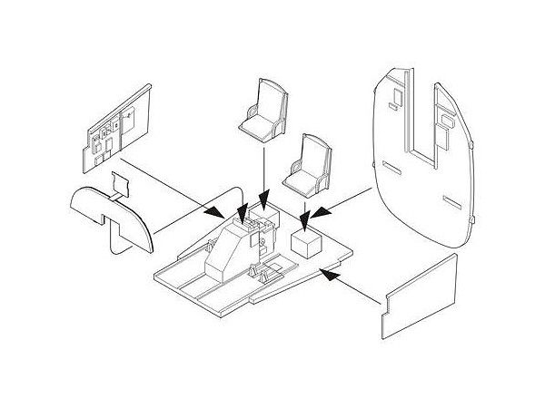 1/72 B-24 コックピットセット (ハセガワ用)