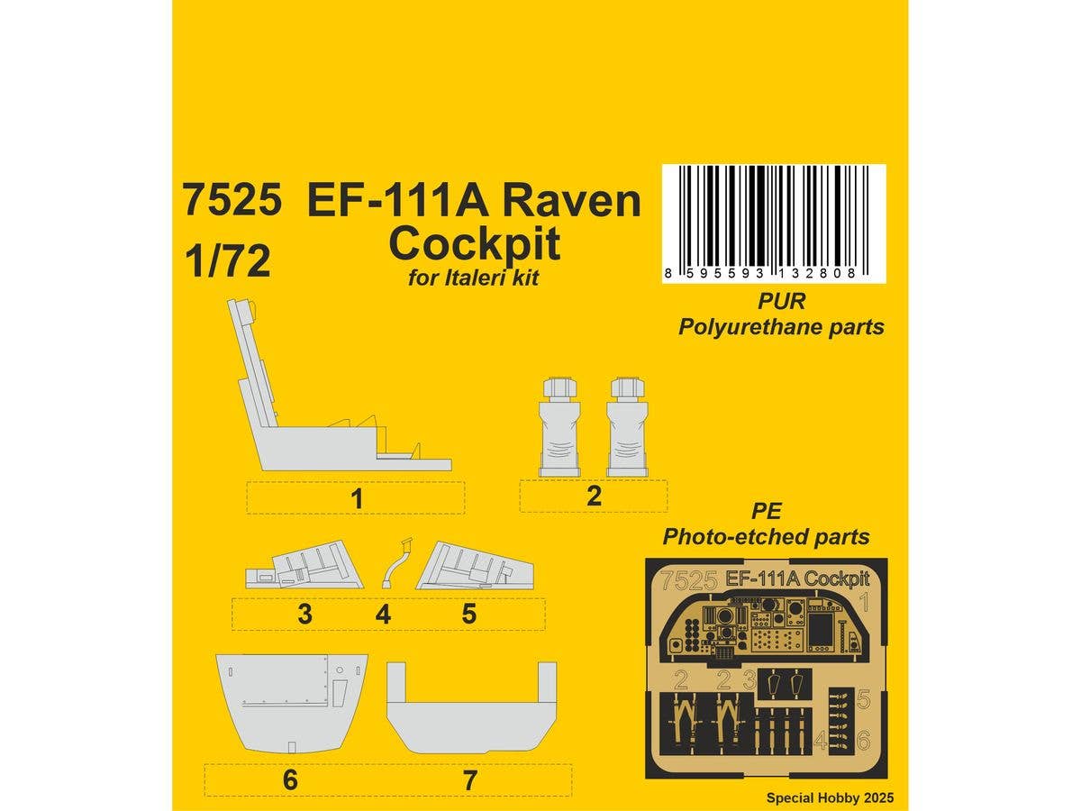 1/72 EF-111A レイヴン コックピット (イタレリ用)