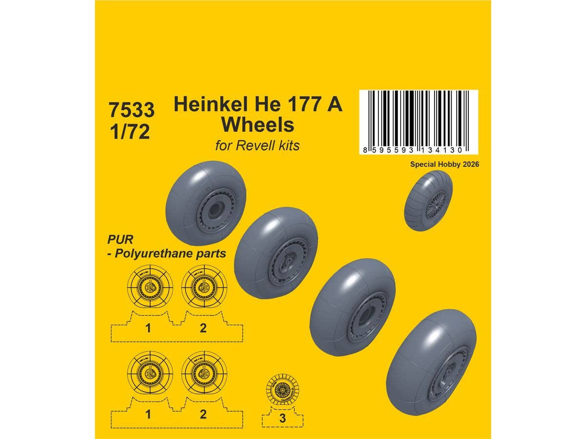 1/72 He177A グライフ 自重変形ホイール (レベル用)