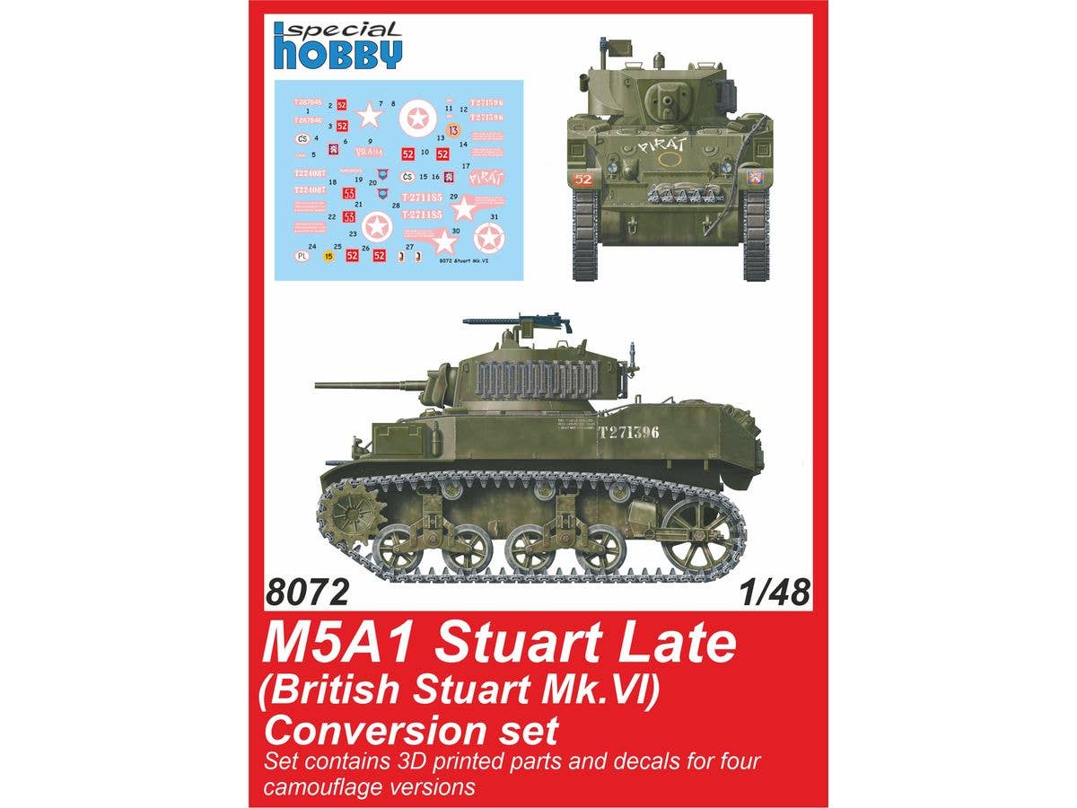 1/48 イギリス軍 スチュアート Mk.VI (M5A1 後期型) 改造セット (タミヤ用)