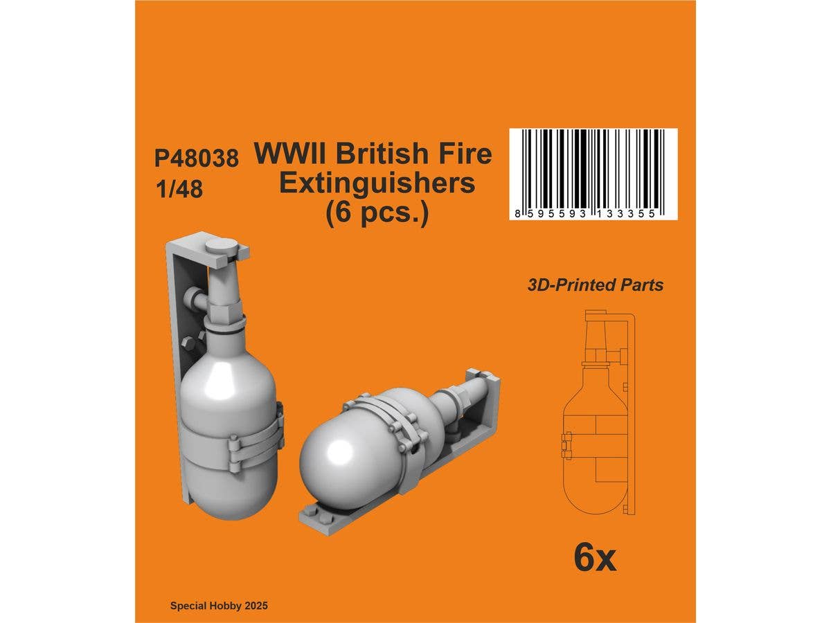 1/48 WW.II イギリス陸軍 車両用消火器 (6個入)
