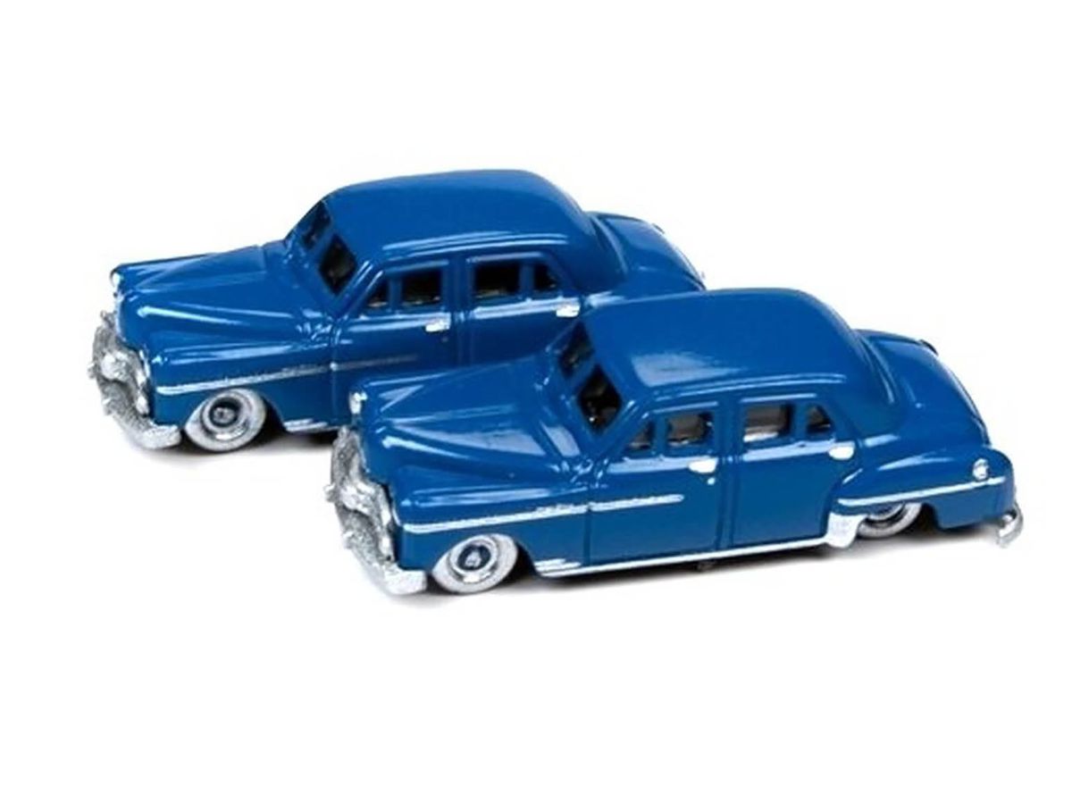1/160 (Nスケール) 1950年型プリムスセダン ブルー 2台セット