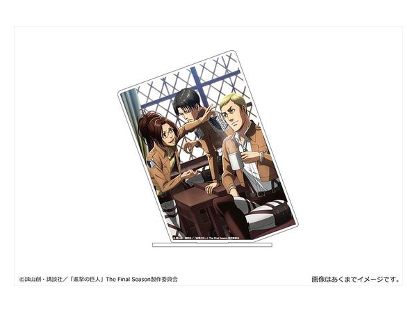 進撃の巨人 アクリルピクチャースタンド Vol.2 02 ハンジ & リヴァイ & エルヴィン