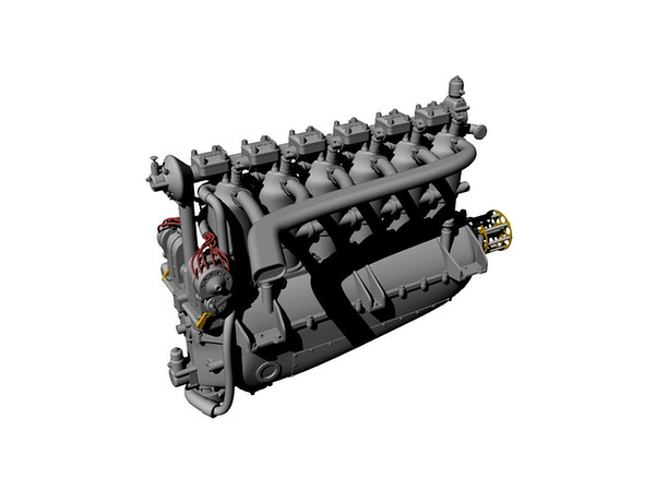 1/28 BMW D.IIIaエンジン (レベルフォッカーD.VII用)