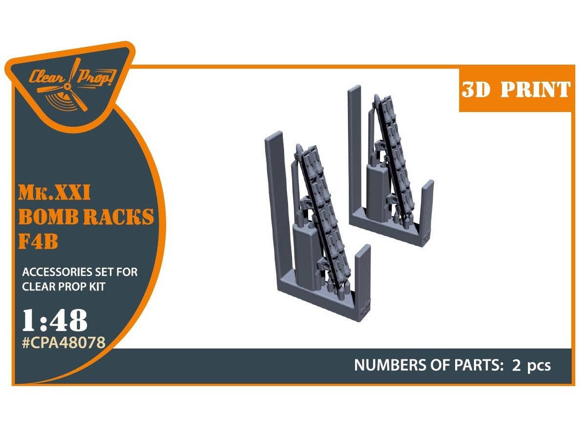 1/48 F4B用Mk.XXI 練習爆弾架 (2個入) (クリアープロップ!用)