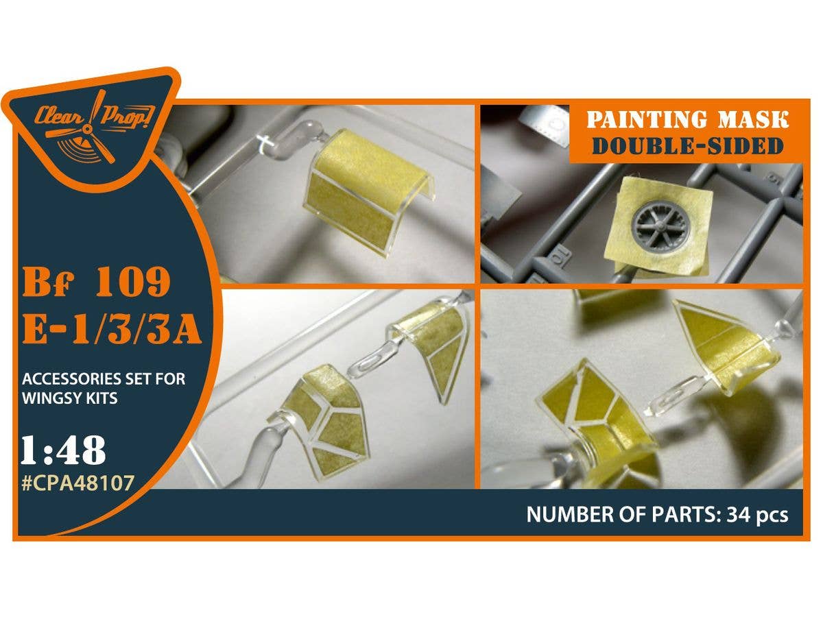 1/48 Bf109E-1/3/3a 両面塗装マスクシール (ウィングジーキット用)