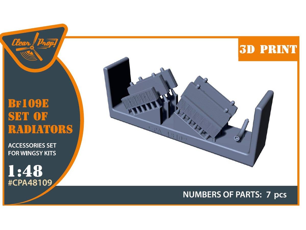 1/48 Bf109E ラジエーター/オイルクーラーセット (ウィングジーキット用)