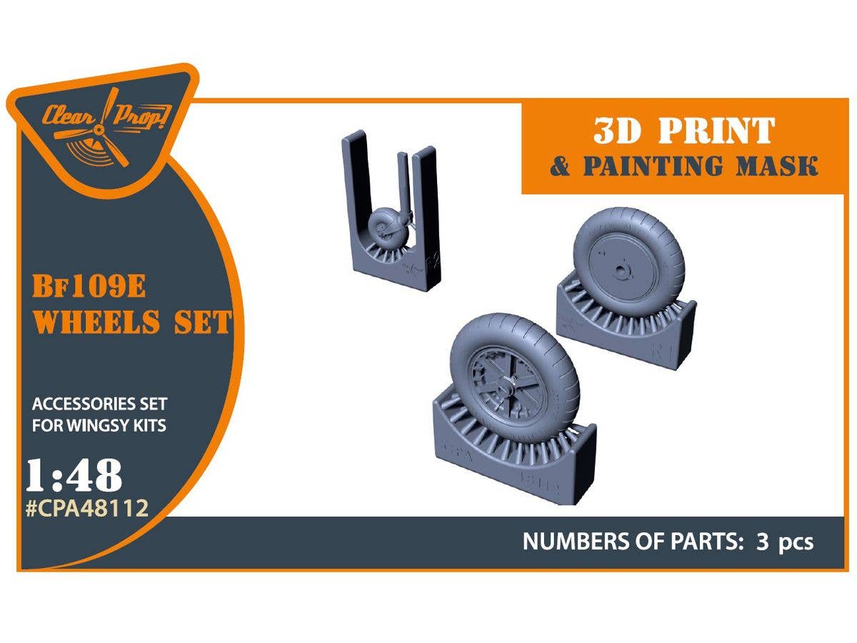 1/48 Bf109E ホイール (塗装マスクシール付) (ウィングジーキット用)