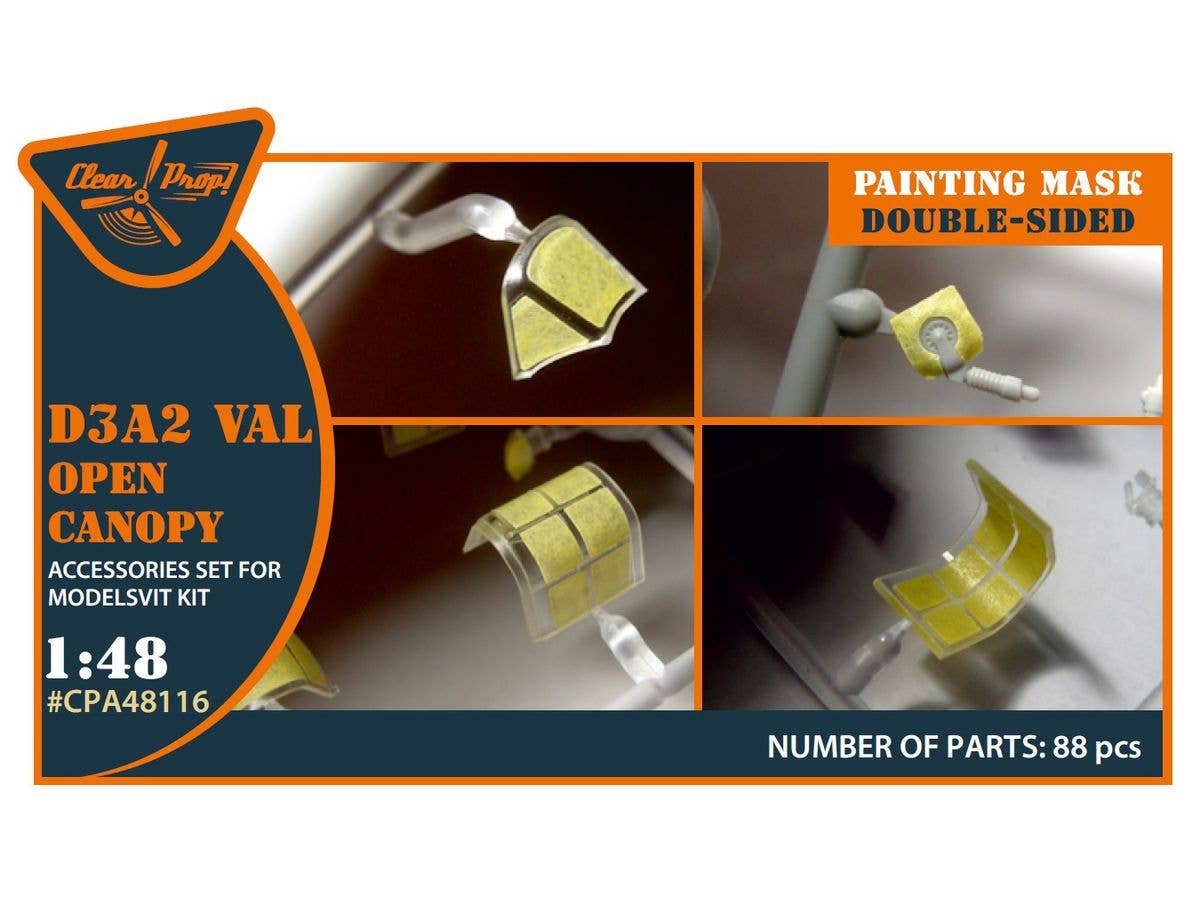 1/48 九九艦爆二二型両面塗装マスクシール (キャノピー開状態) (ウィングジーキット用)