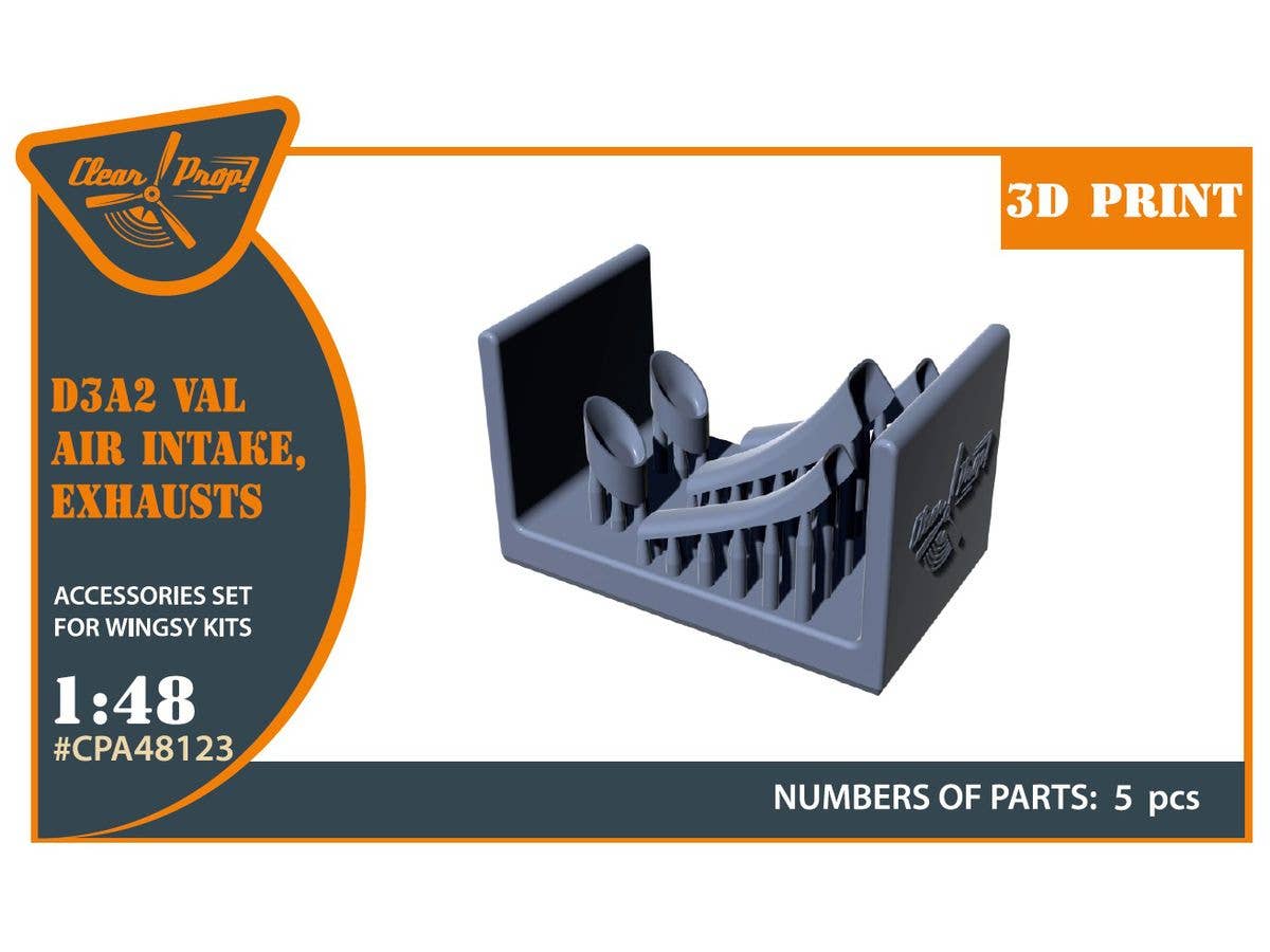 1/48 九九艦爆二二型 エアインテーク & 排気管 (ウィングジーキット用)