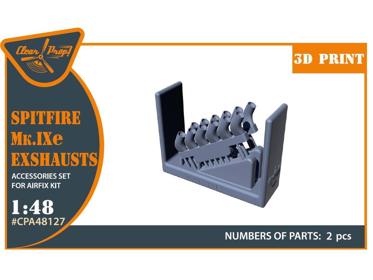 1/48 スピットファイア Mk.IXe 排気管 (エアフィックス用)