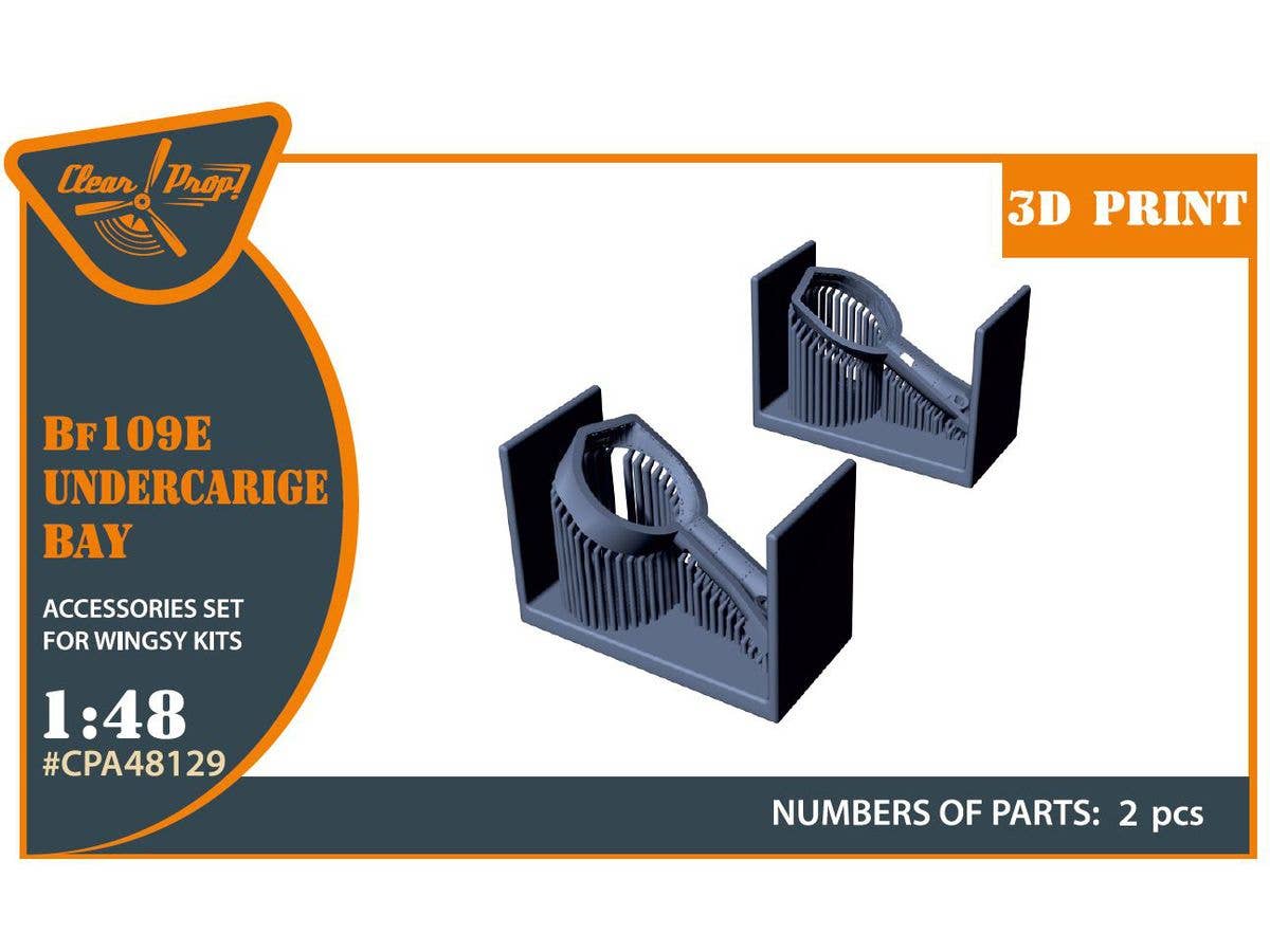1/48 Bf109E 着陸装置格納庫 (ウィングジーキット用)