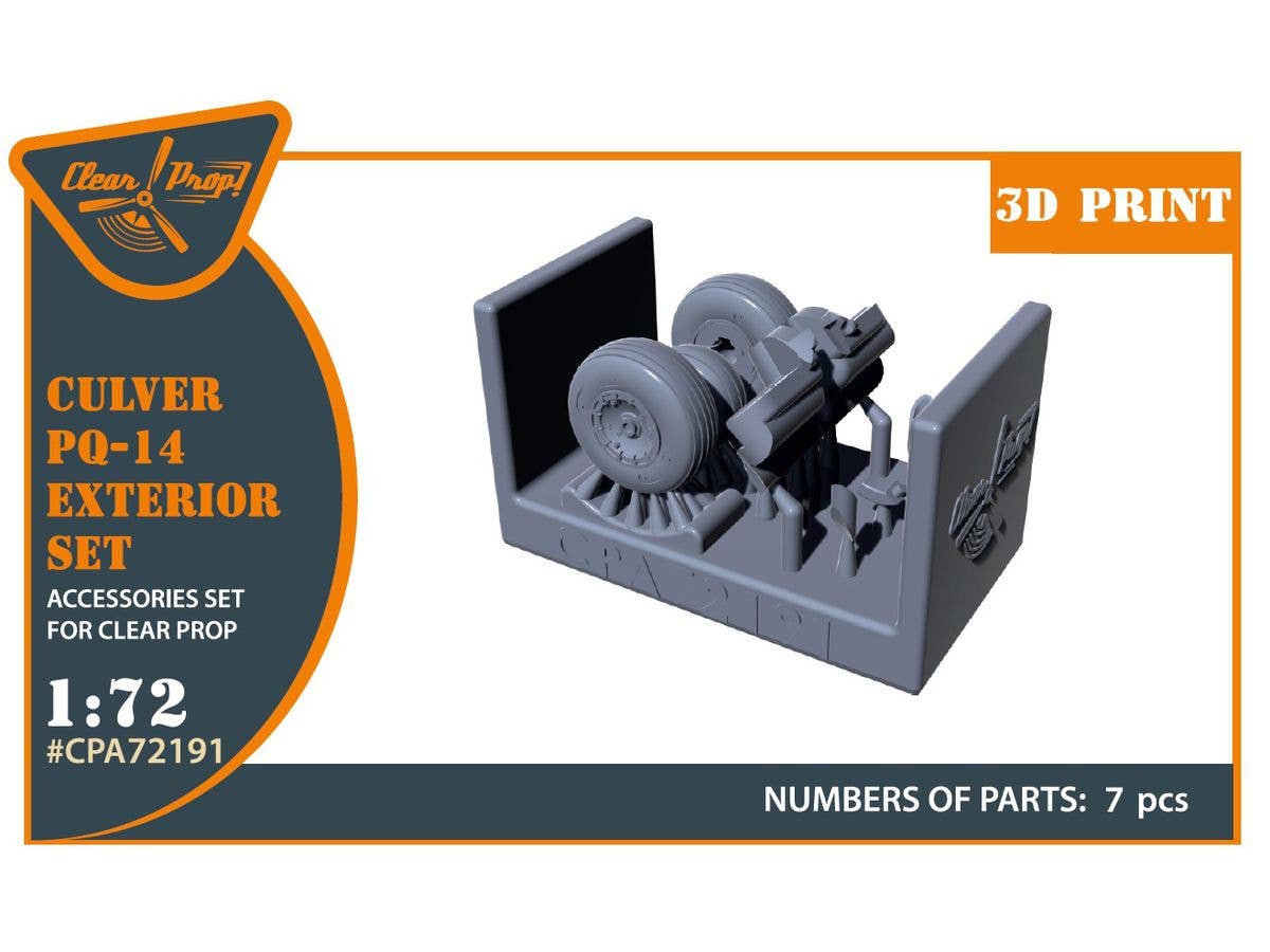 1/72 カルヴァー PQ-14外装パーツセット (クリアープロップ!用)