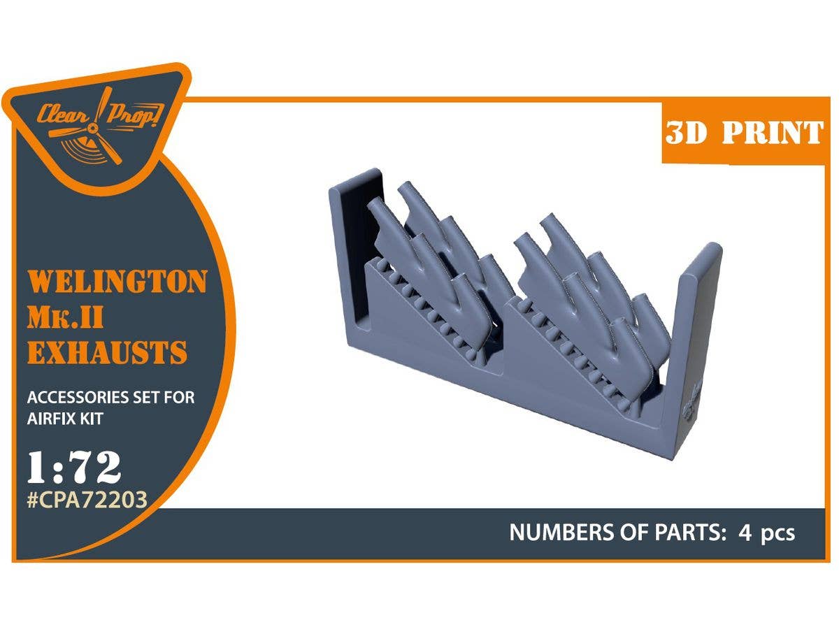 1/72 ビッカース ウェリントン Mk.II 排気管 (エアフィックス用)