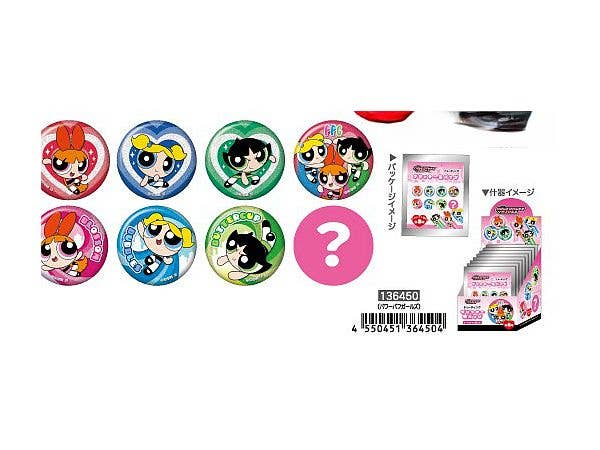 パワーパフガールズ: トレーディンググリッターカンバッジ 1Box 8pcs