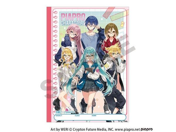 初音ミク: B5方眼ノート 集合 メガネスタイル