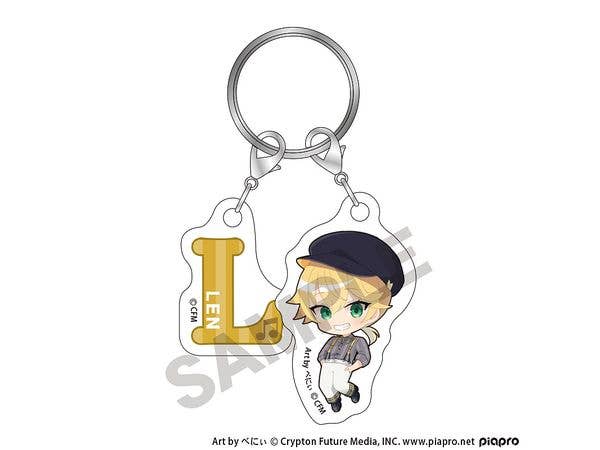 初音ミク: ちび2連イニシャルキーチェーン 鏡音レン クラシカルレトロミニキャラ