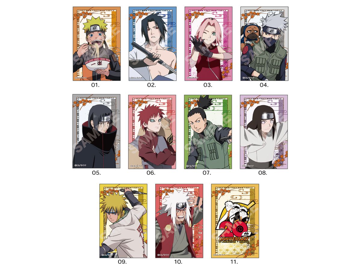[NARUTO-ナルト-疾風伝] サテン地ステッカー /01 第1弾 1Box 11pcs