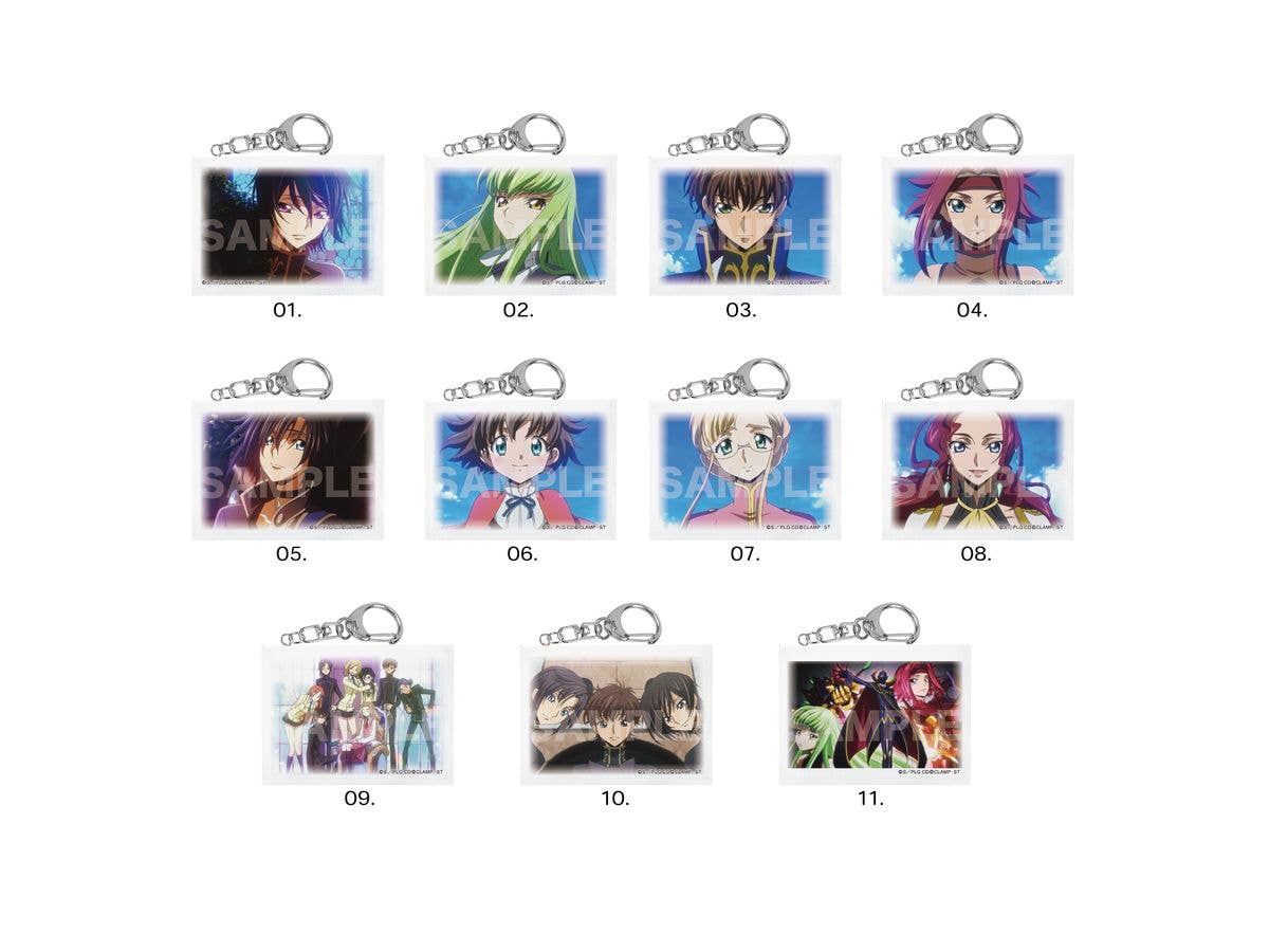 コードギアス 反逆のルルーシュ ロストストーリーズ: ミニチュアキャンバスキーホルダー / 01 第1弾 1Box 11pcs