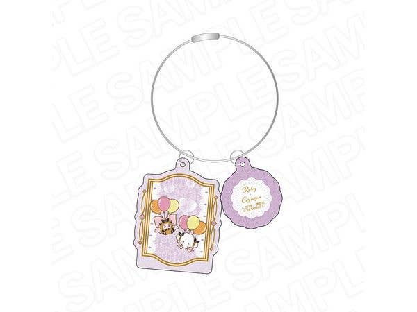 怪盗セイント・テール x サンリオキャラクターズ: キラキラワイヤー両面キーホルダー ルビィ x こぎみゅん