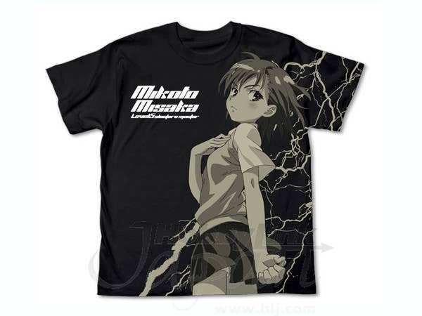 御坂美琴 Ｔ シャツ ブラック XL